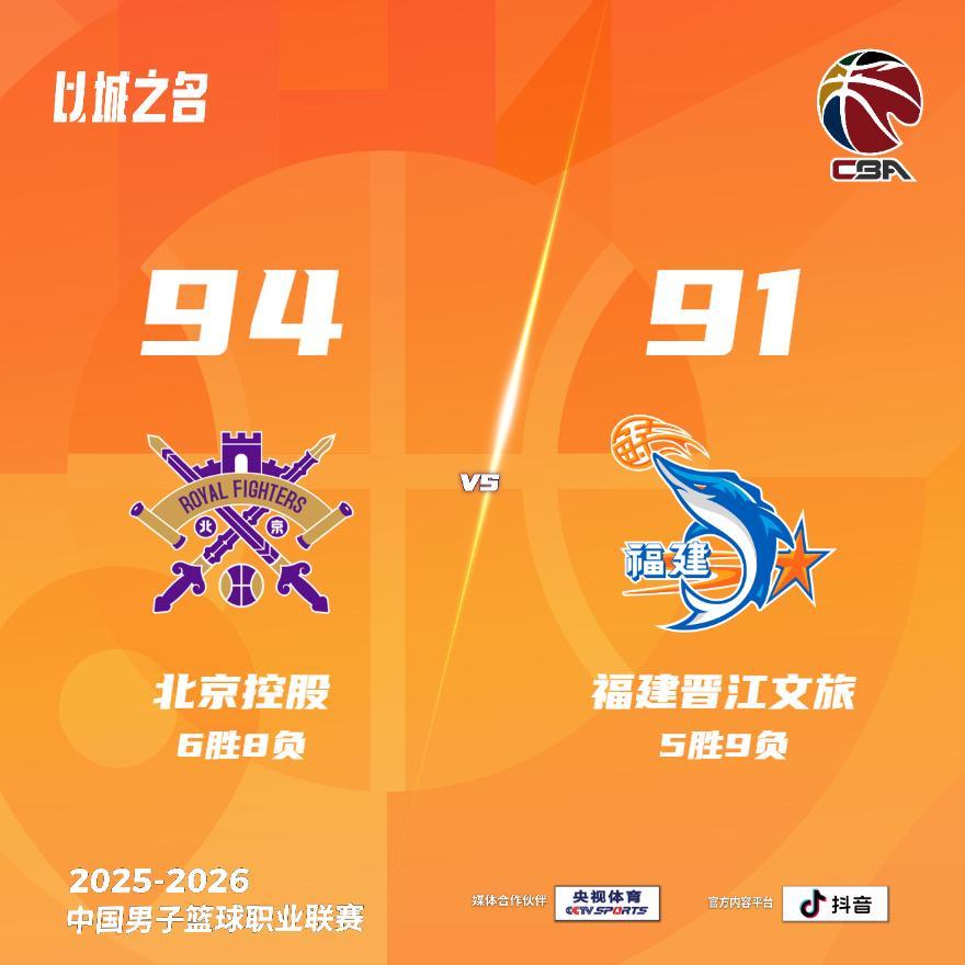 赛后握手，张庆鹏再遇凯撒！廖三宁远投绝杀，北控94-91险胜福建